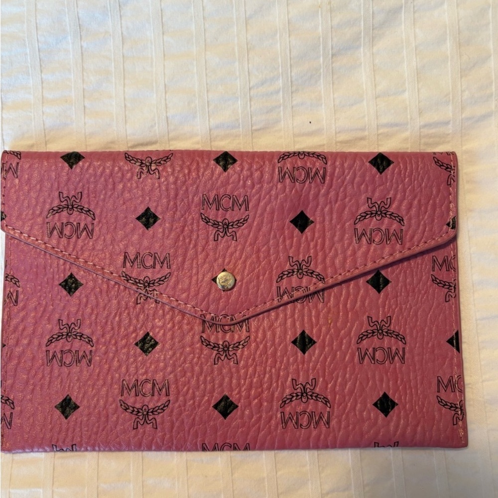 MCM Pink Logo Envelope Pouch -New. Additional colors available. - Picture 9 of 14